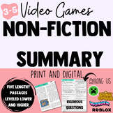 Non-Fiction Summarizing Test Prep [Print and Digital]: Vid