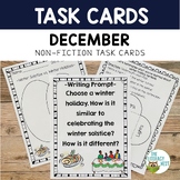 Task Cards: Winter Solstice Informational Text Activity Ho