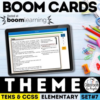 Preview of Theme Task Cards Digital Boom Cards