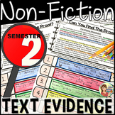 Reading Passages Text Evidence {PRINT BUNDLE Semester 2}