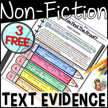 Preview of Text Evidence Reading Passages FREE