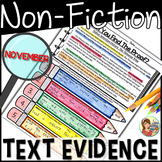 Reading Passages Text Evidence {November Print Edition}