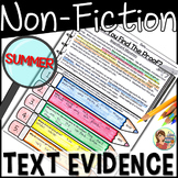 Reading Passages Text Evidence {Summer Print Edition}