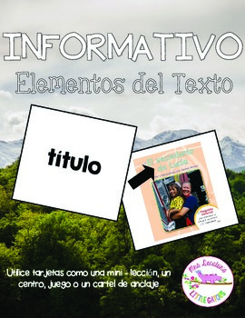 Preview of Non-Fiction Text Feature Cards *Spanish*