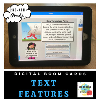 Preview of Non-Fiction Text Features-Boom Cards-Distance Learning