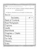 Non-Fiction Text Features Checklist and Writing Activities