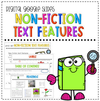 Preview of Non-Fiction Text Features | Digital Google Slides + PDF 