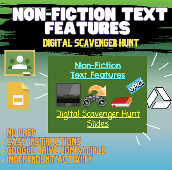 Preview of Non Fiction Text Features-- Digital Scavenger Hunt
