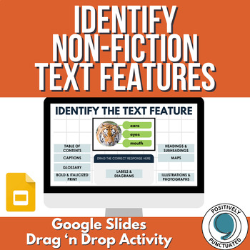 Preview of Non-Fiction Text Features - Google Slides Activity | No Prep, Middle/High School