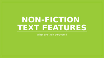 Preview of Non-Fiction Text Features PowerPoint Notes