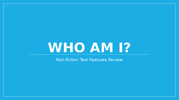 Preview of Non-Fiction Text Features PowerPoint Review