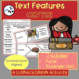 Non-Fiction Text Features Puzzle Activity: An ELA Center Activity