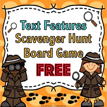 Preview of Non-Fiction Text Features Scavenger Hunt Game FREE