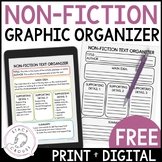 Non Fiction Graphic Organizer Informational Text Main Idea