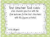Non Fiction Text Structure Task Cards