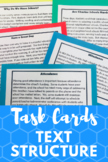 Non-Fiction Text Structures Student Task Cards