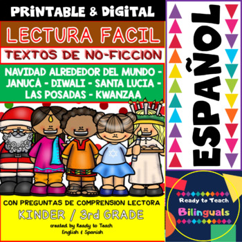 Preview of Non-Fiction Texts in Spanish - Christmas/Hannukah/Diwali/Kwanzaa and More