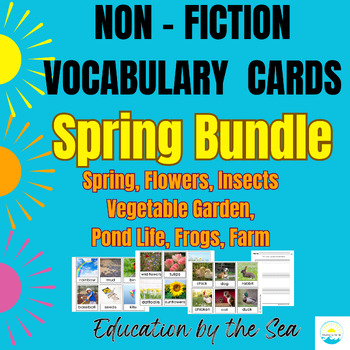 Preview of Spring Bundle Non Fiction Vocabulary Picture Cards Kindergarten