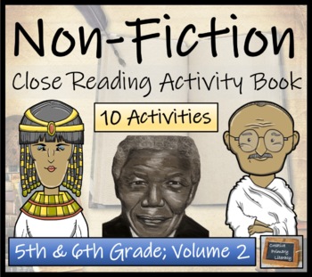 Preview of Nonfiction Volume 2 Close Reading Comprehension Activity Book | 5th & 6th Grade