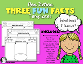 Non Fiction Writing Templates: Three Fun Facts! for Kinder