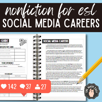 Preview of Non-Fiction for ESL: Social Media Careers