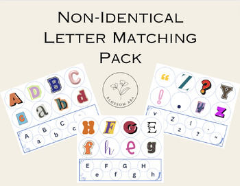 Preview of Non-Identical Letter Matching Pack