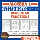Nonlinear Functions - Guided Notes, Presentation, and INB 