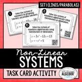 Non-Linear Systems of Equations (Set 1 - Lines/Parabolas) 