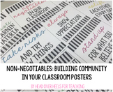 Non-Negotiables: Building Classroom Community Posters