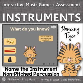 Preview of Non-Pitched Percussion Name the Musical Instrument Interactive Music Game