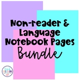 Non-Reader and Language Notebook Pages for Speech Therapy BUNDLE