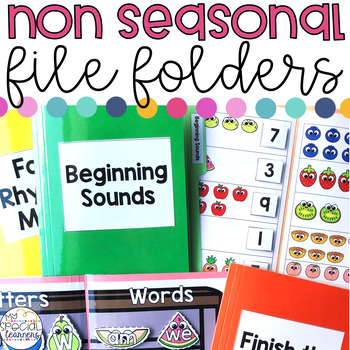 Non Seasonal Themed File Folder Bundle For Special Education 