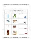 Non-Standard Item Measurement Worksheet/Record Sheet