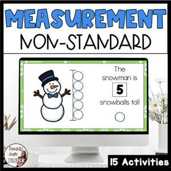 Preview of Non Standard Measurement | Digital Winter Math 