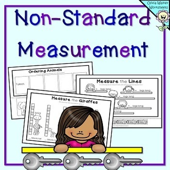 Preview of Non Standard Measurement - Length Worksheets for Kindergarten / Grade One