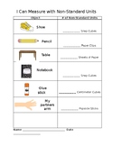 Non Standard Measurement Worksheet | Teachers Pay Teachers