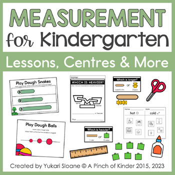Preview of Non-Standard Measurement for Kindergarten: Hands-On Centres & Printables