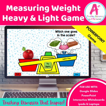 Preview of Non Standard Weight and Mass Digital PowerPoint Game