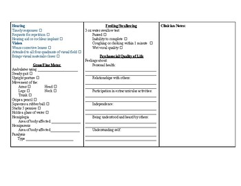 Non-Standardized Comprehensive Adult Assessment Tool (SNF-Friendly)