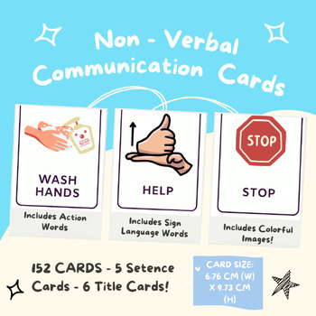 Preview of Colorful Non Verbal Communication Cards (PDF DOWNLOAD)