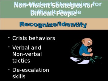 Preview of Non Violent Strategies for Difficult People PPT PD