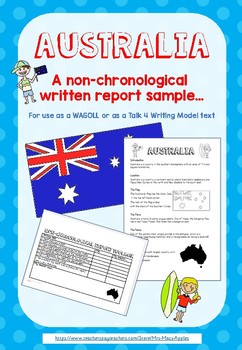 Preview of Non-chronological Report Australia