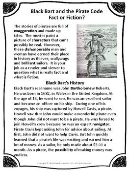 The Pirate Code: The rules of the sea for the crew of Black Bart's