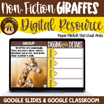 Preview of Non-fiction Digital Giraffe Unit Google Classroom