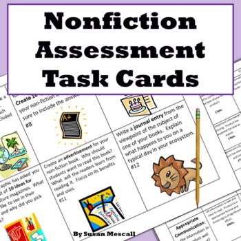 Preview of Nonfiction Assessment Task Cards