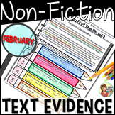 Reading Passages Text Evidence {February Print Edition}