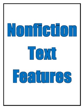 Preview of Non-fiction Text Features - Posters
