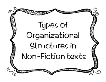 Preview of Non-fiction Text Organizational Structure
