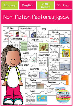 Preview of English Literacy: Learn about Non-fiction features: jigsaw puzzles