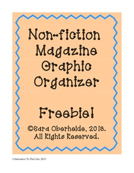 Preview of FREE -- Non-fiction magazine graphic organizer